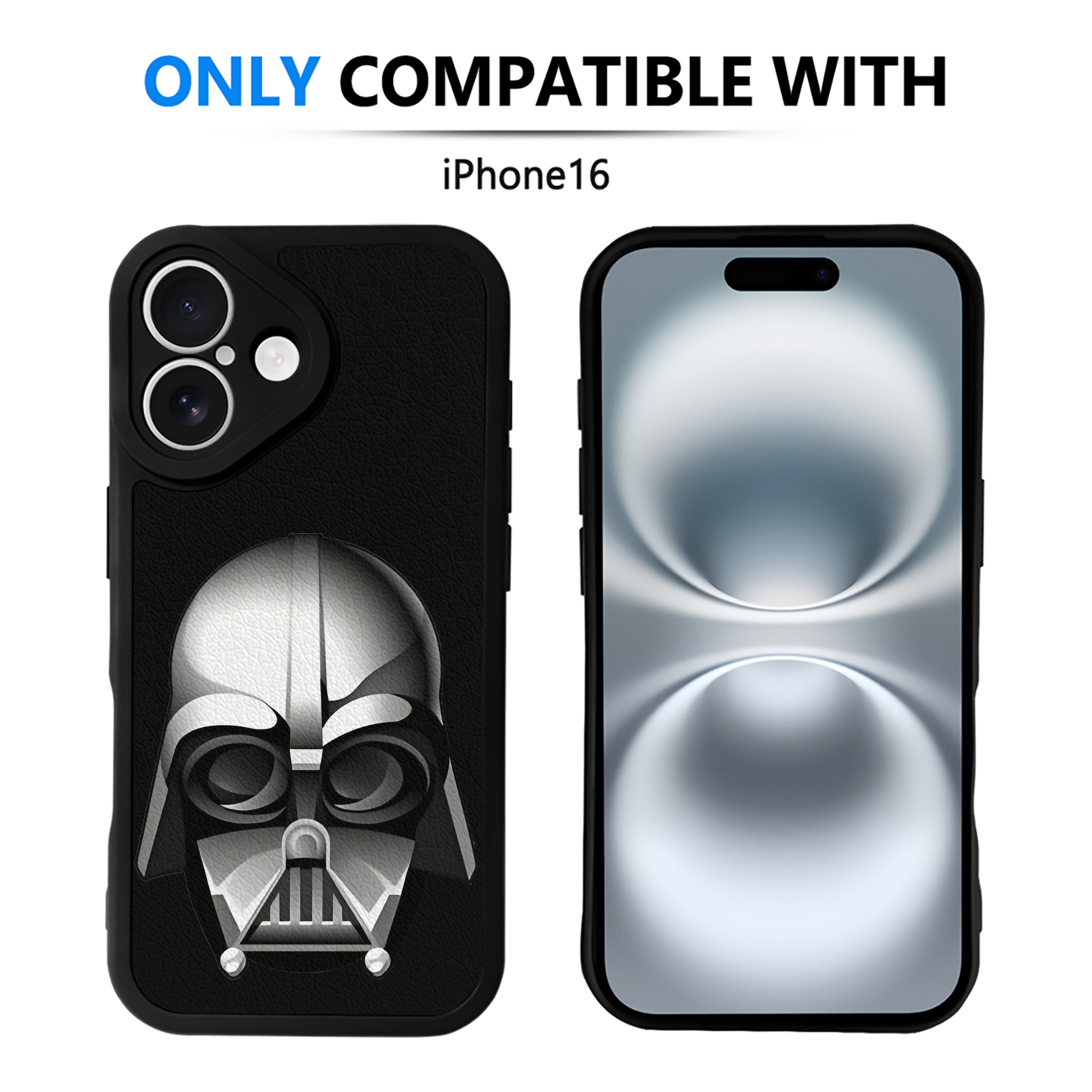 （画像用） スター・ウォーズ Star Wars 【iPhone 16シリーズ対応】シリコンスマホケース（レザー調） 材質：シリコン